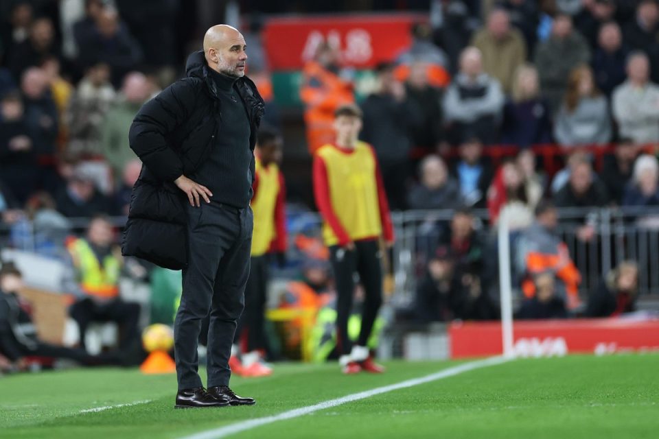 Guardiola hit back at taunts from Liverpool fans by holding up six fingers