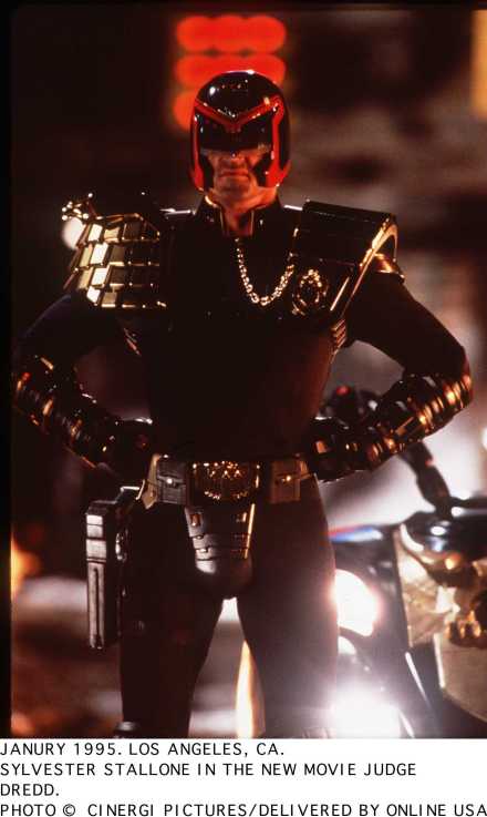 Sylvester Stallone From The New Movie Judge Dredd (Photo By Getty Images)