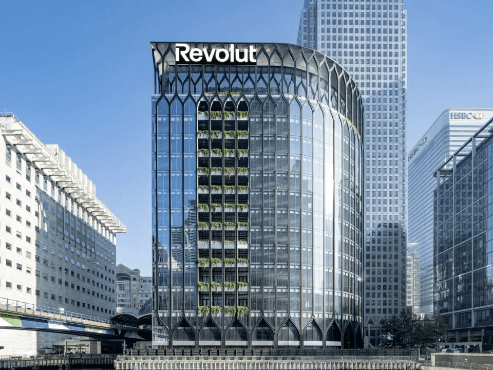 An artist’s impression of what Revolut’s new Canary Wharf headquarters will look like next year.