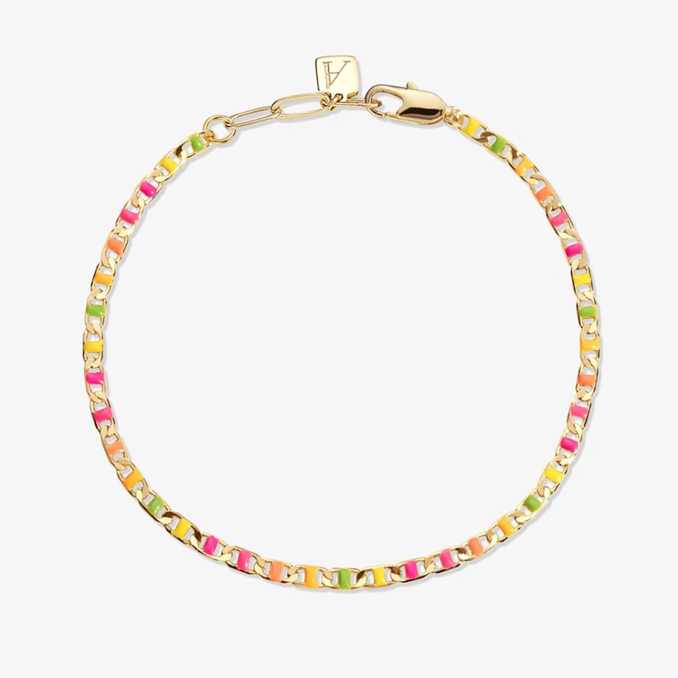 AdornMonde Sonier Neon Flat Chain Bracelet