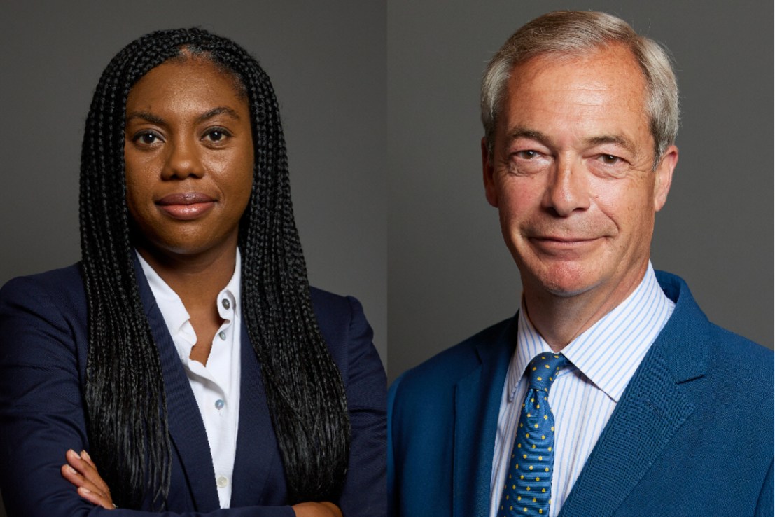 Kemi Badenoch and Nigel Farage 