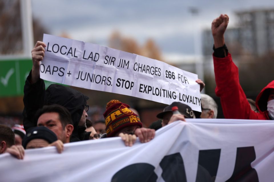 Ratcliffe's decision to hike ticket prices drew protests from some Manchester United fans