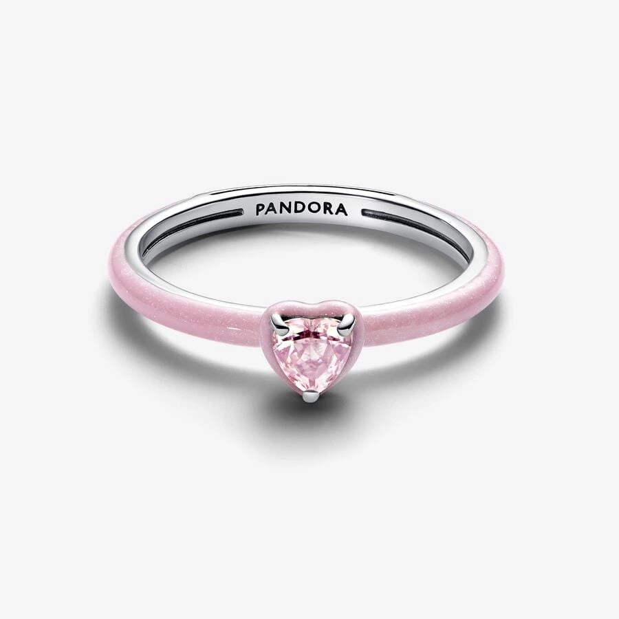 Pandora Pink Chakra Heart Ring