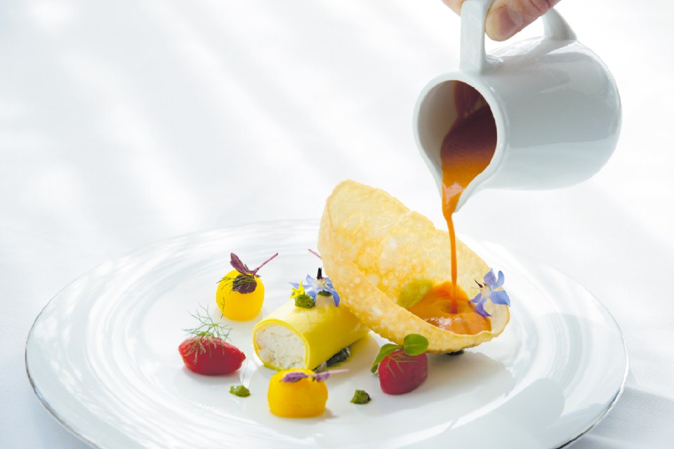 A dish at Principe Cerami at the San Domenico Palace, as featured on The White Lotus