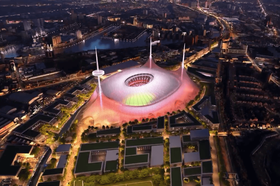 The stadium will be built next to Old Trafford and form part of a wider regeneration